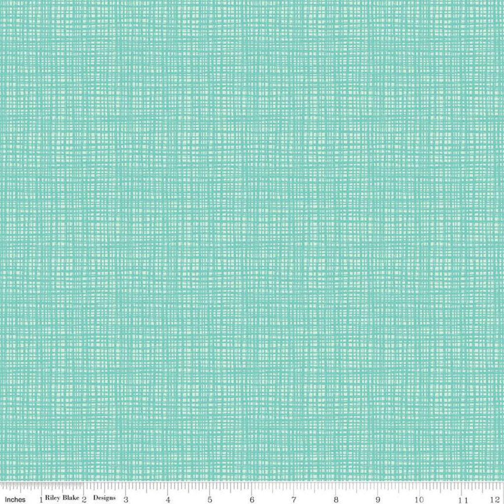 SALE Texture C610 Aqua by Riley Blake Designs - Sketched Tone-on-Tone Irregular Grid Blue - Quilting Cotton Fabric