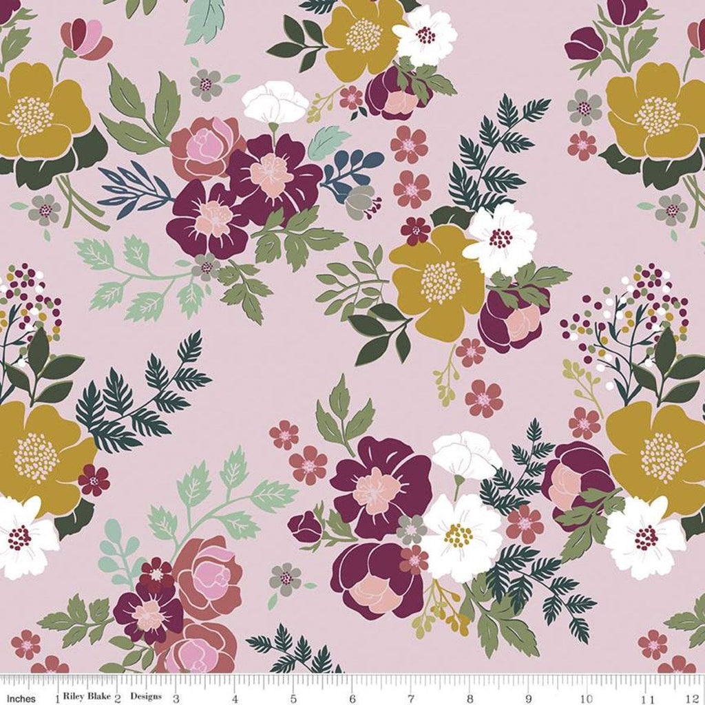 SALE Whimsical Romance Main C11080 Pink - Riley Blake Designs - Floral Flowers - Quilting Cotton Fabric