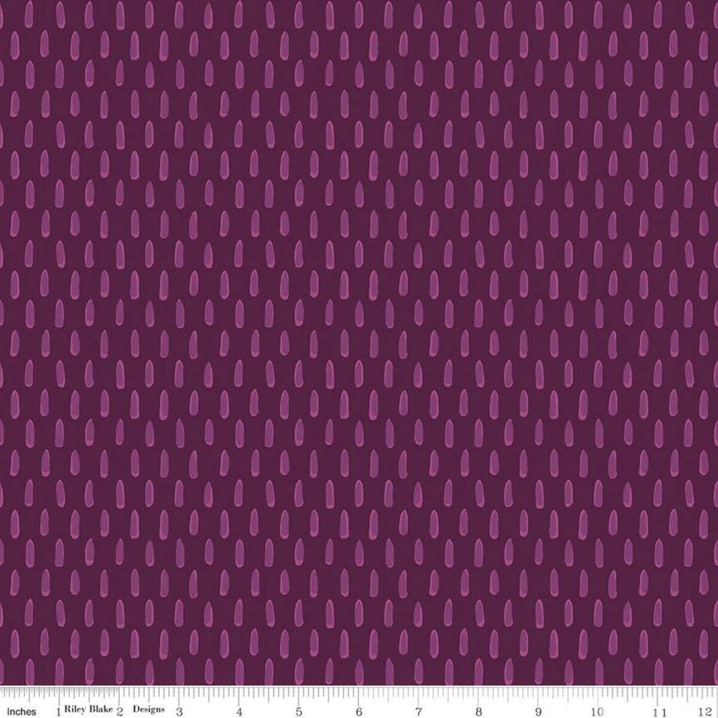 SALE Blissful Blooms Tonal C11915 Eggplant - Riley Blake Designs - Brush Strokes Tone-on-Tone - Quilting Cotton Fabric