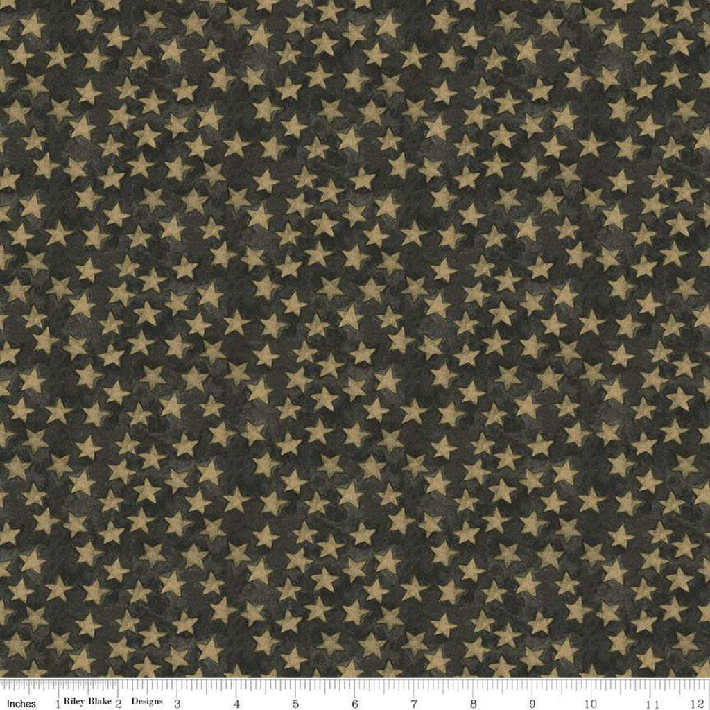 10" End of Bolt - CLEARANCE Halloween Whimsy Stars C11824 Parchment - Riley Blake Designs - Textured Background - Quilting Cotton Fabric