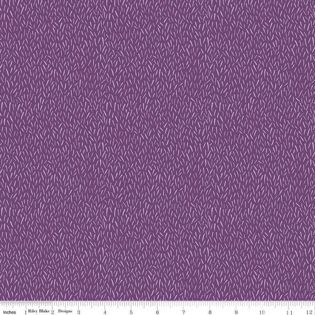 CLEARANCE Arid Oasis Barbed Abundance C12496 Grape by Riley Blake Designs - Grass-Like Strokes - Quilting Cotton Fabric