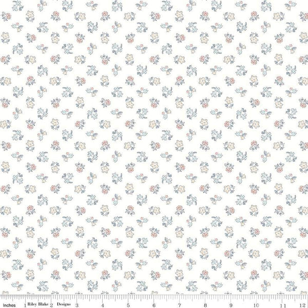 SALE The Collector's Home Pavilion Neutrals Spring Buds B 01666810B - Riley Blake - Floral - Liberty Fabrics - Quilting Cotton Fabric