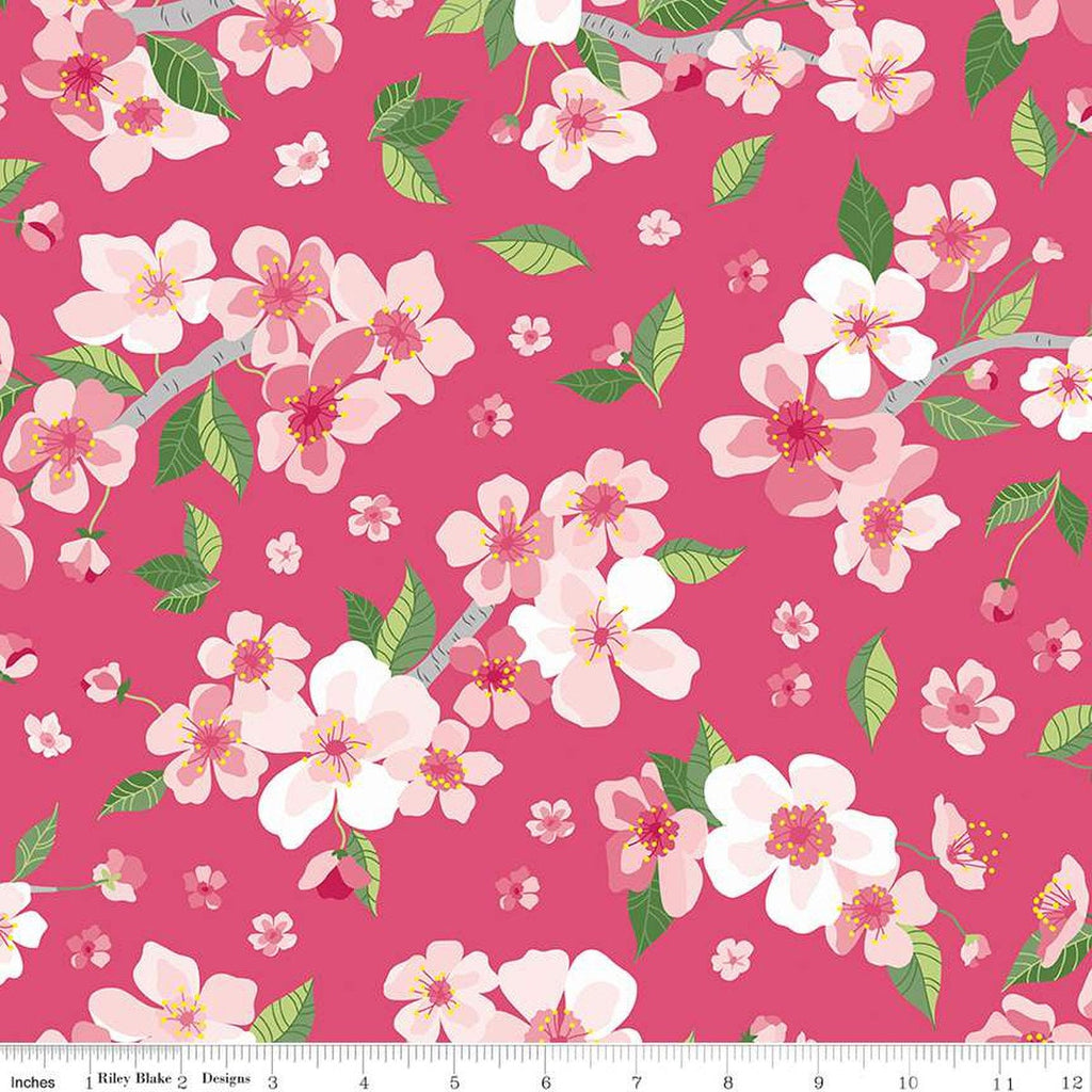 16" End of Bolt - Orchard Main C13150 Cherry - Riley Blake Designs - Floral Flowers - Quilting Cotton Fabric