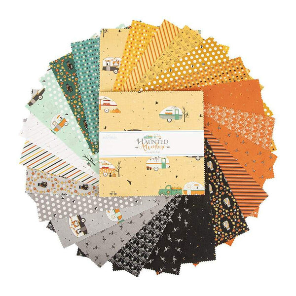 SALE Haunted Adventure Layer Cake 10" Stacker Bundle - Riley Blake Designs - 42 piece Precut Pre cut - Halloween - Quilting Cotton Fabric