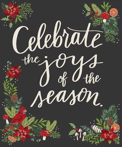 SALE Yuletide Forest Celebrate LARGE Panel PD13547 by Riley Blake Designs - Christmas DIGITALLY printed - Quilting Cotton Fabric
