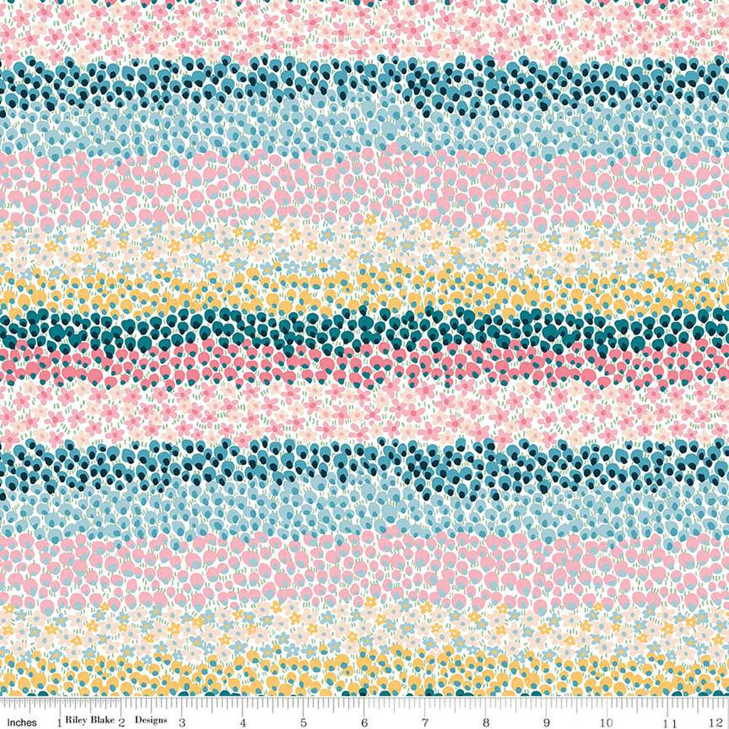 SALE London Parks Regents Border A 01666853A - Riley Blake Designs - Floral Flowers -  Liberty Fabrics  - Quilting Cotton Fabric