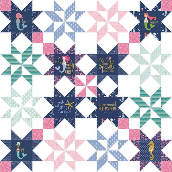 SALE Star Bright Quilt PATTERN P115 by Melissa Mortenson - Riley Blake Design - INSTRUCTIONS Only - Sawtooth Star Novelty Fabric Friendly