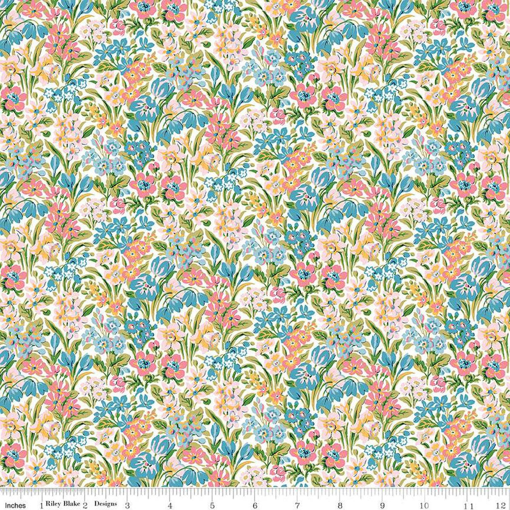 SALE London Parks Kew Blooms A 01666864A - Riley Blake Designs - Floral Flowers - Liberty Fabrics - Quilting Cotton Fabric