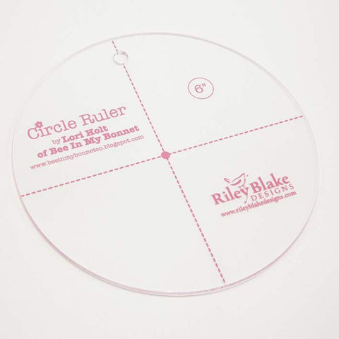 SALE Lori Holt Circle Ruler 6" STRULER-4232 - Riley Blake Designs - Plastic 7" and 10" Precut Square Friendly