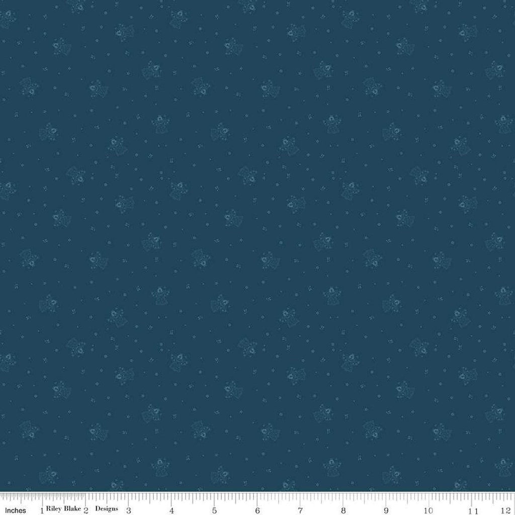 Silent Night Choir of Angels C13573 Night - Riley Blake - Christmas Tone-on-Tone Angels Stars Music Notes - Quilting Cotton Fabric