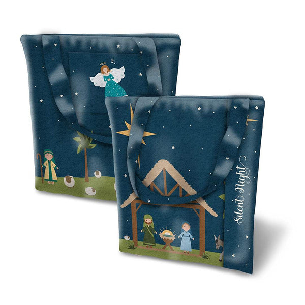 SALE Silent Night Nativity FELT Panel FT13576 by Riley Blake - Christmas Figures Stable Bethlehem Bag Individually Packaged  - Cotton