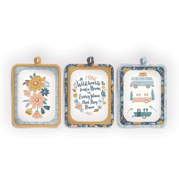 SALE Live, Love, Glamp Home Decor Panel HD13507 by Riley Blake Designs - Glamping Camping Dish Towels Pot Holders Banners - Cotton Fabric