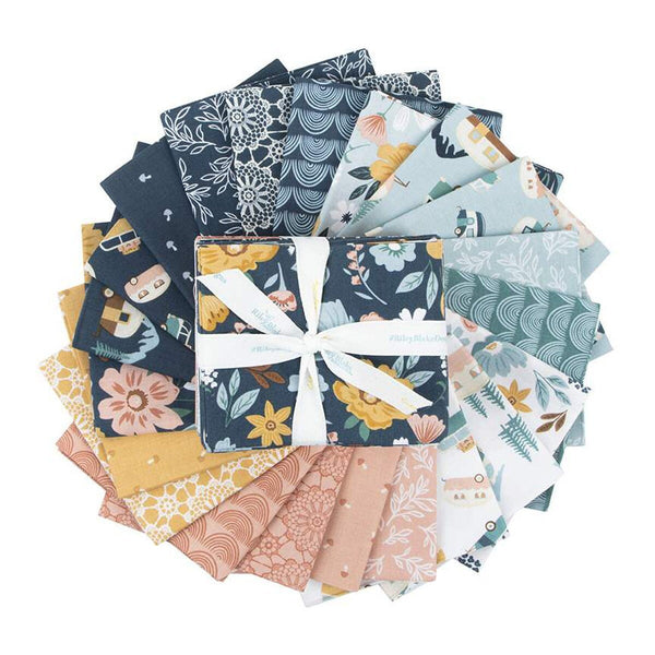 SALE Live, Love, Glamp Fat Quarter Bundle 21 pieces - Riley Blake Designs - Pre cut Precut - Glamping Camping - Quilting Cotton Fabric