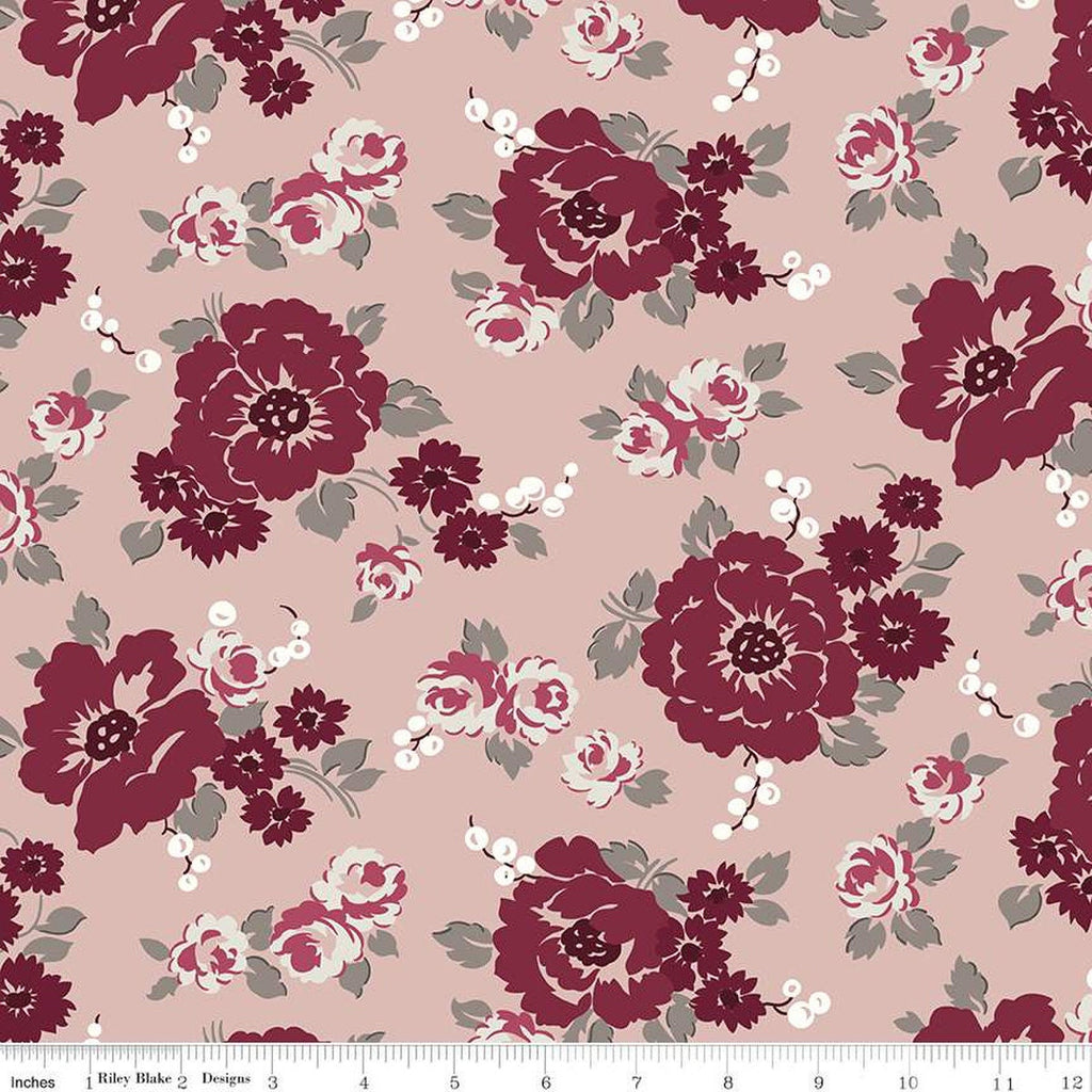 SALE Heartfelt Floral C13491 Rose - Riley Blake Designs - Flowers - Quilting Cotton Fabric