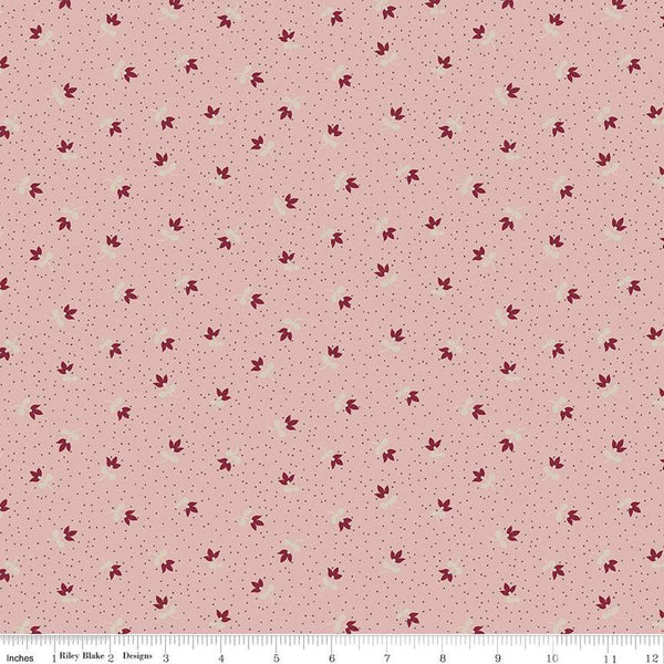 13" End of Bolt - Heartfelt Ditsy C13497 Rose - Riley Blake Designs - Floral Flowers Pin Dots - Quilting Cotton Fabric