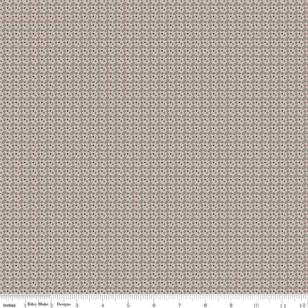 SALE Heartfelt Geo Floral C13495 Light Taupe - Riley Blake Designs - Geometric Floral Flowers - Quilting Cotton Fabric