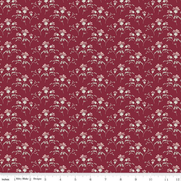 SALE Heartfelt Flower Buds C13496 Ruby - Riley Blake Designs - Floral - Quilting Cotton Fabric