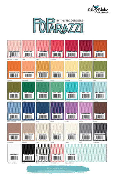 SALE POParazzi Fat Quarter Bundle 40 pieces - Riley Blake Designs - Precut Pre Cut - Tiny Squares - Quilting Cotton Fabric
