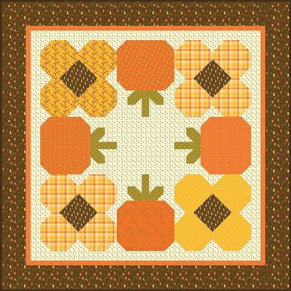 SALE Pumpkin Parade Runner and Quilt PATTERN P157 - Riley Blake Designs - INSTRUCTIONS Only - Pumpkins Halloween Thanksgiving