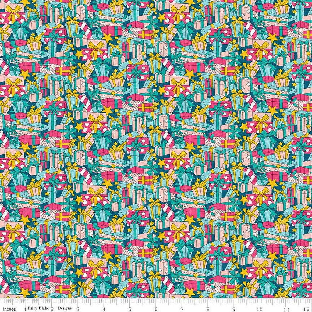 SALE Deck the Halls Present Surprise A 01666885A - Riley Blake Designs - Christmas Trees -  Liberty Fabrics  - Quilting Cotton Fabric