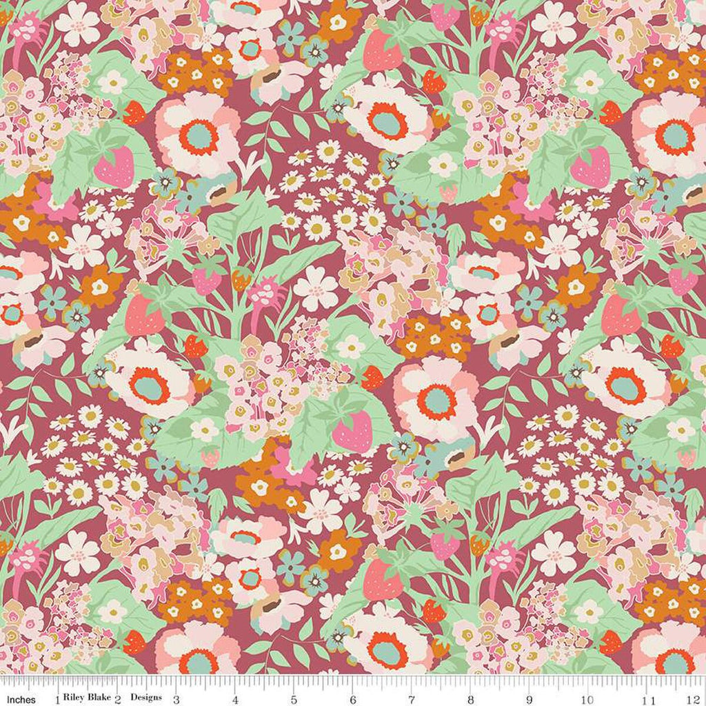 SALE In the Afterglow Main C13370 Orchid by Riley Blake Designs - Floral Flowers - Quilting Cotton Fabric