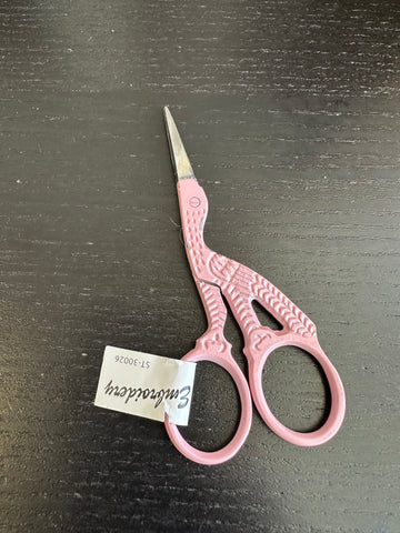 Stork Scissors Pink ST-30026 - Lori holt for Riley Blake Designs - 3 1/2" Embroidery Scissors