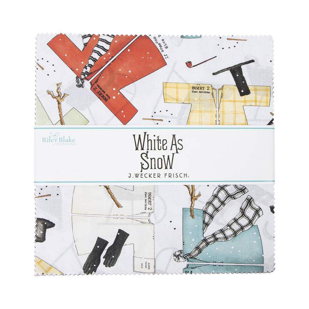 SALE White as Snow Layer Cake 10" Stacker Bundle - Riley Blake Designs - 42 piece Precut Pre cut - Christmas - Quilting Cotton Fabric
