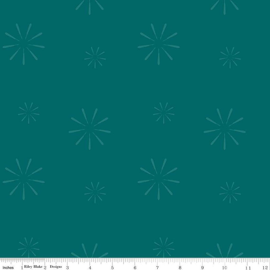 CLEARANCE Make Seam Ripper C13426 Jade by Riley Blake Designs - Starbursts Tone-on-Tone - Quilting Cotton Fabric