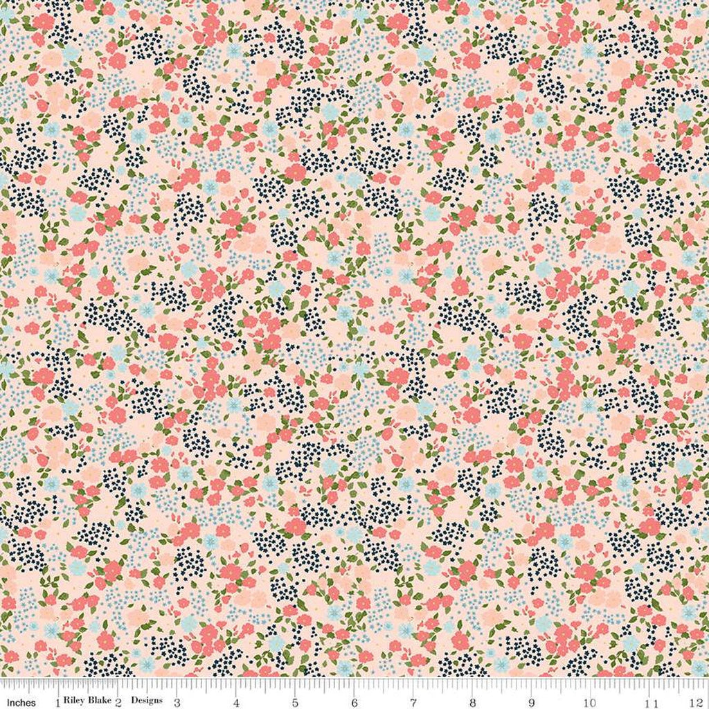 SALE Day in the Life Floral C13662 Blush by Riley Blake Designs - Flowers Blossoms - Quilting Cotton Fabric