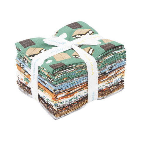 Camp S'mores Fat Quarter Bundle 18 pieces - Riley Blake Designs - Pre Cut Precut - Hershey Hersheys Camping - Quilting Cotton Fabric