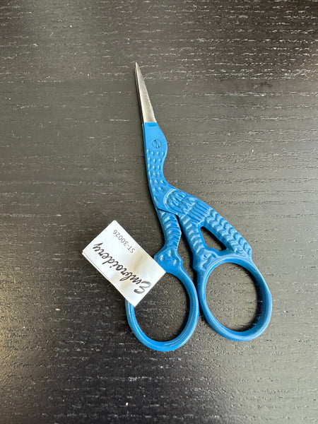 SALE Stork Scissors Blue ST-30026 - Lori Holt for Riley Blake Designs - 3 1/2" Embroidery Scissors