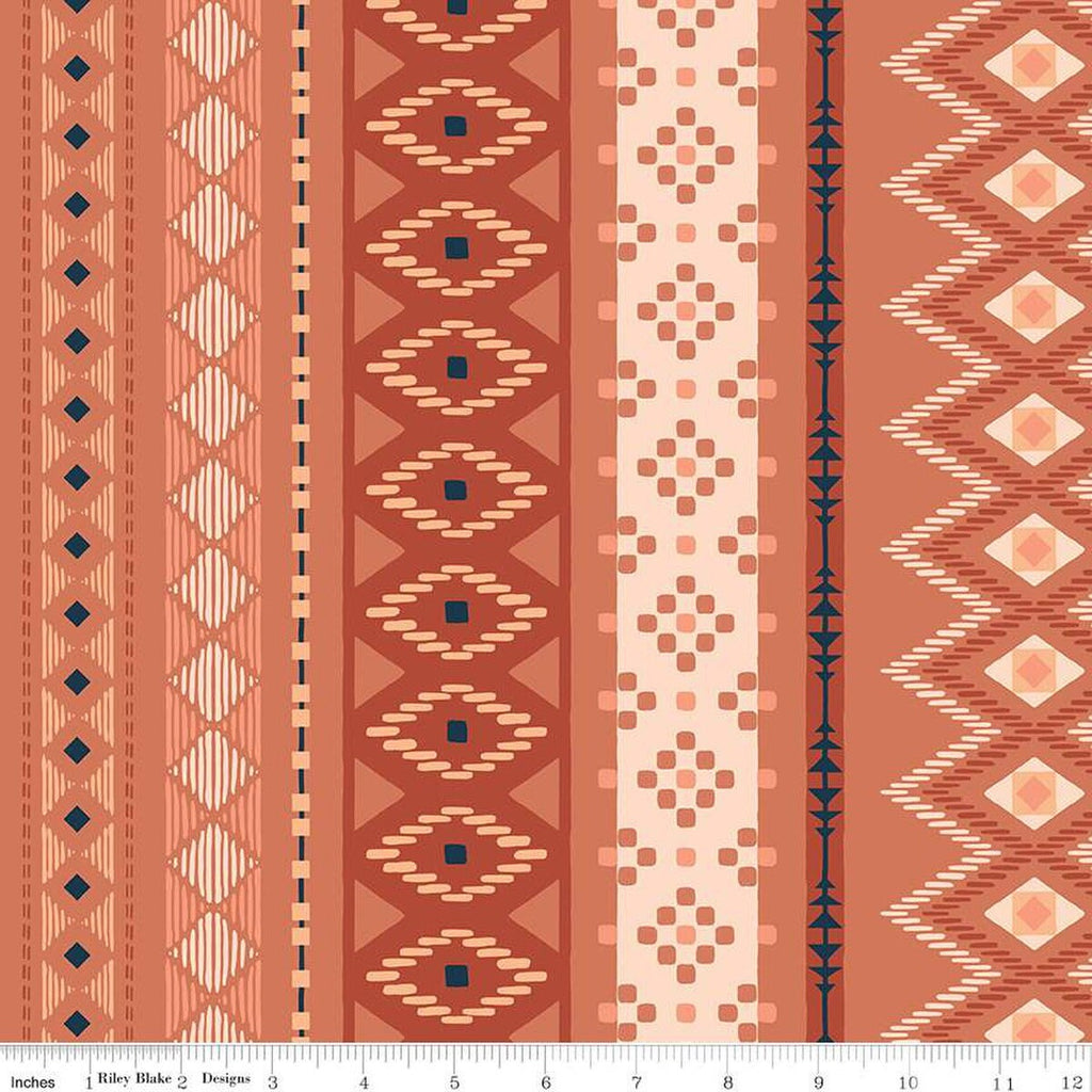 SALE Santa Fe Main C13380 Terracotta - Riley Blake Designs - Geometric Southwest Southwestern - Quilting Cotton Fabric
