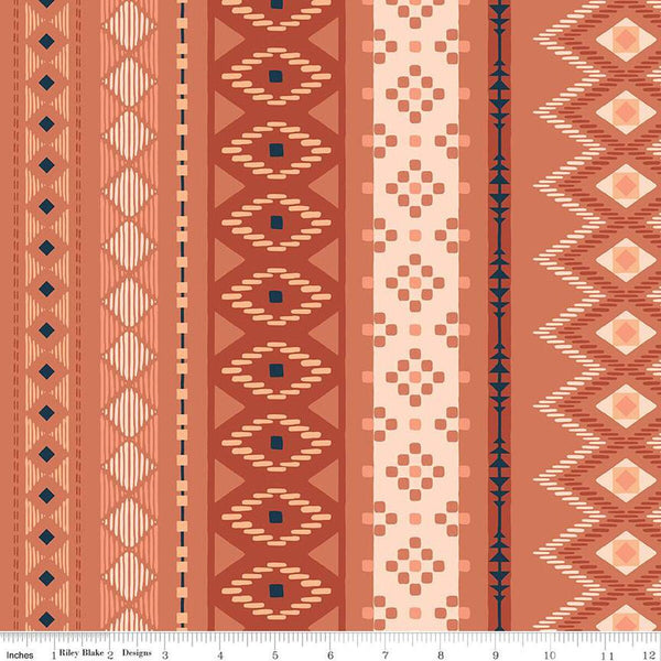 SALE Santa Fe Main C13380 Terracotta - Riley Blake Designs - Geometric Southwest Southwestern - Quilting Cotton Fabric