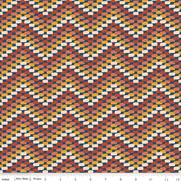 SALE Santa Fe Chevron C13384 Navy - Riley Blake Designs - Brush Strokes Southwest Southwestern - Quilting Cotton Fabric