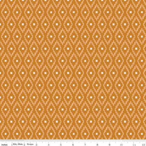 CLEARANCE Santa Fe Strokes C13386 Butterscotch - Riley Blake Designs - Geometric Southwest Southwestern - Quilting Cotton Fabric