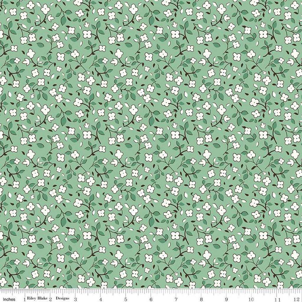 SALE Home Town Swasey C13590 Leaf by Riley Blake Designs - Floral Flowers - Lori Holt - Quilting Cotton Fabric