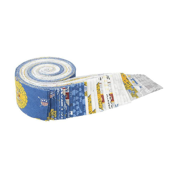 SALE FFA Forever Blue Refreshed 2.5 Inch Rolie Polie Jelly Roll 40 pieces - Riley Blake - Precut Bundle - Cotton Fabric - Licensed Product