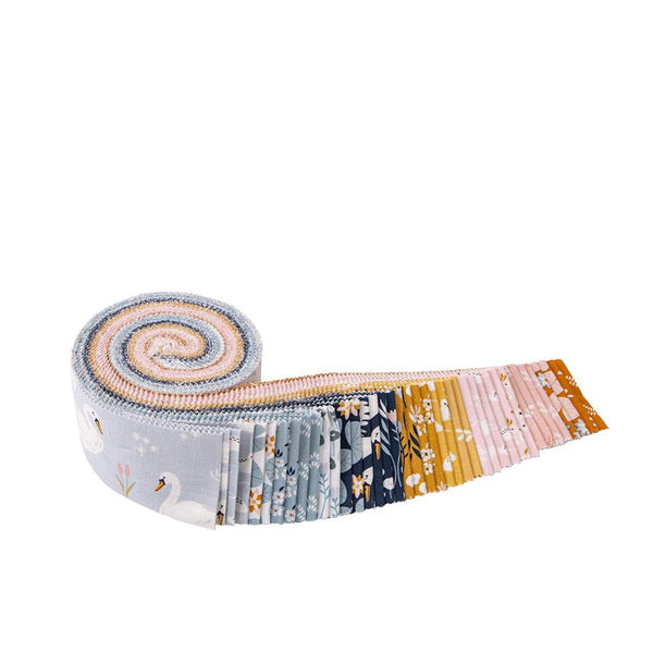 SALE Little Swan 2.5 Inch Rolie Polie Jelly Roll 40 pieces - Riley Blake Designs - Precut Pre cut Bundle - Cotton Fabric