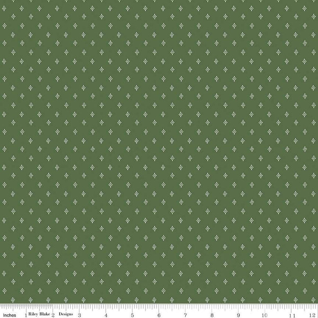 SALE Homemade Sparkle C13725 Forest - Riley Blake Designs - Geometric Non-Metallic Starbursts - Quilting Cotton Fabric