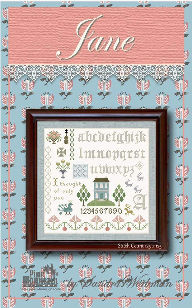 SALE Jane CROSS STITCH Pattern P029 - Riley Blake Designs - Instructions Only - Pride and Prejudice Jane Austen - Licensed Product