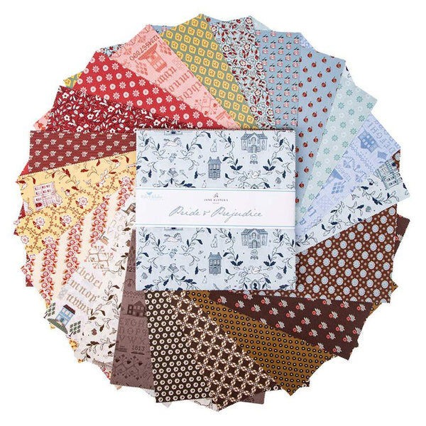 SALE Pride and Prejudice Layer Cake 10" Stacker Bundle - Riley Blake - 42 piece Precut - Austen - Quilting Cotton Fabric - Licensed Product