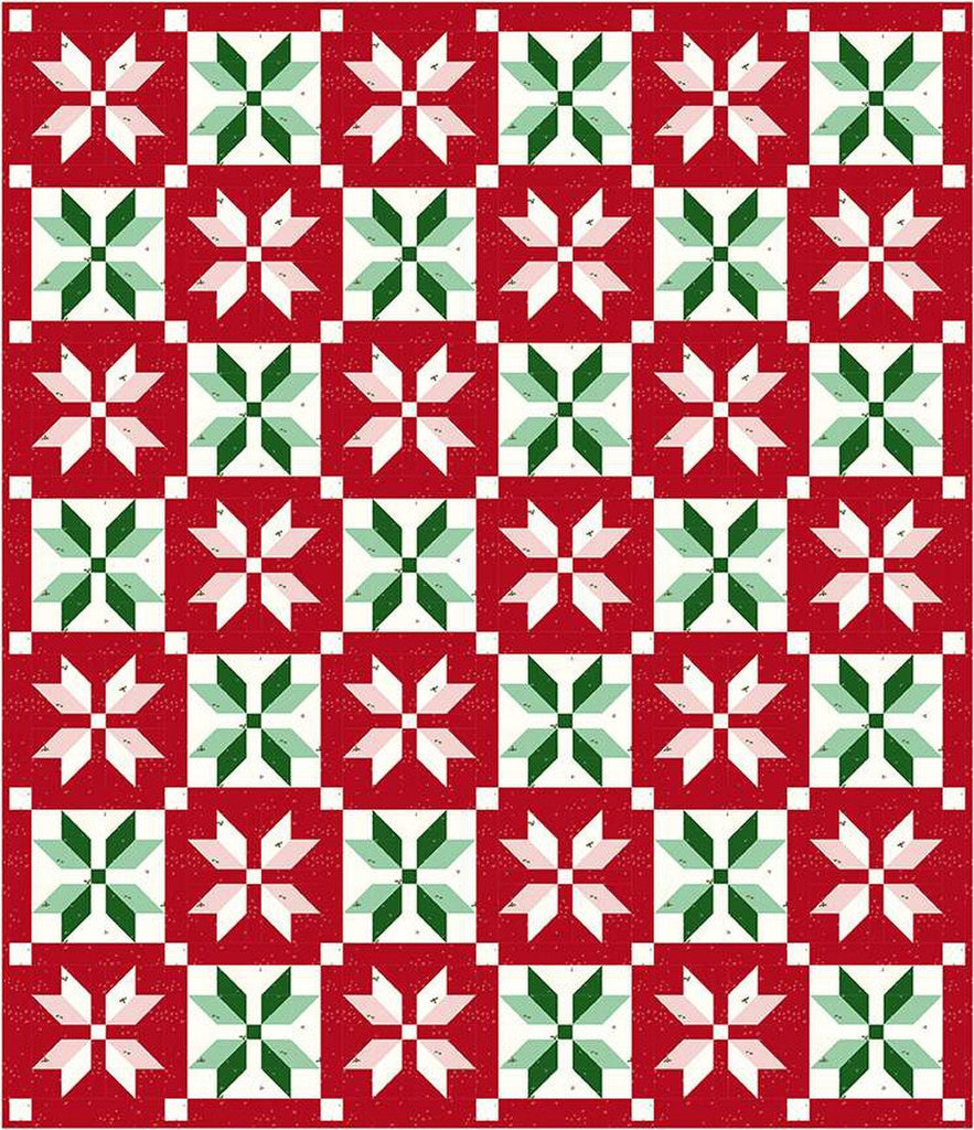 SALE Snowflake Stars Quilt PATTERN P156 by Amanda Niederhauser - Riley Blake Designs - INSTRUCTIONS Only - Pieced Stars