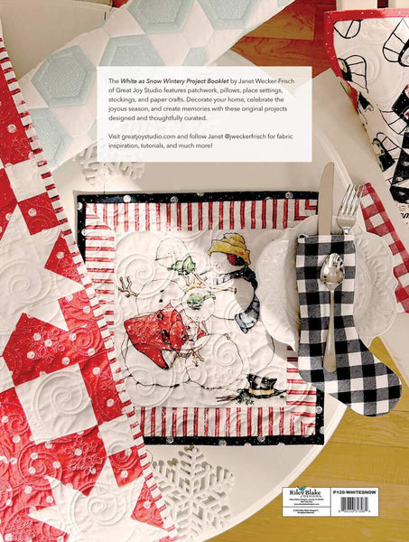 SALE White as Snow Wintry Project Booklet P120 by J. Wecker Frisch - Riley Blake - INSTRUCTIONS Only - Spiral-Bound Multiple Projects
