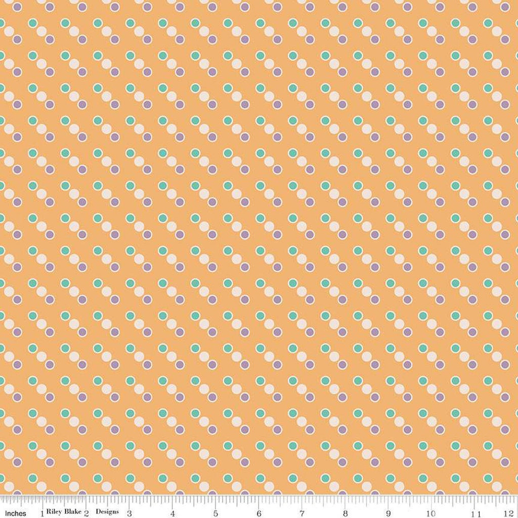 SALE Bee Dots Marjorie C14171 Marigold - by Riley Blake Designs - Polka Dot Dotted - Lori Holt - Quilting Cotton Fabric