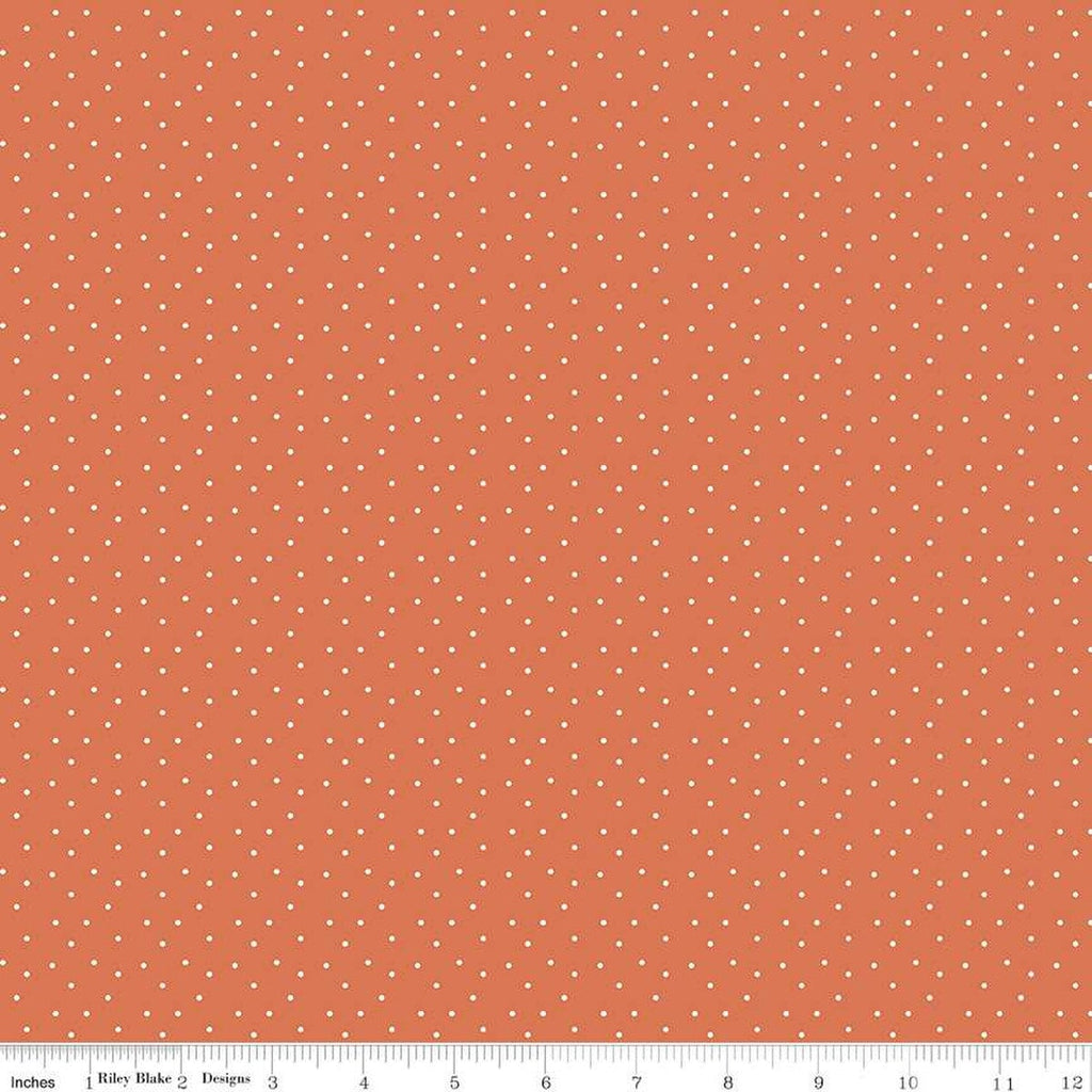 SALE Happy at Home Dots C13706 Salmon - Riley Blake Designs - Dot Dotted - Quilting Cotton Fabric