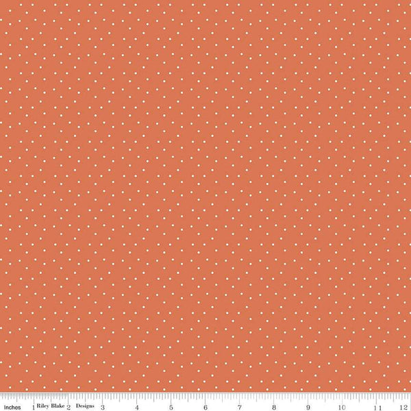 SALE Happy at Home Dots C13706 Salmon - Riley Blake Designs - Dot Dotted - Quilting Cotton Fabric