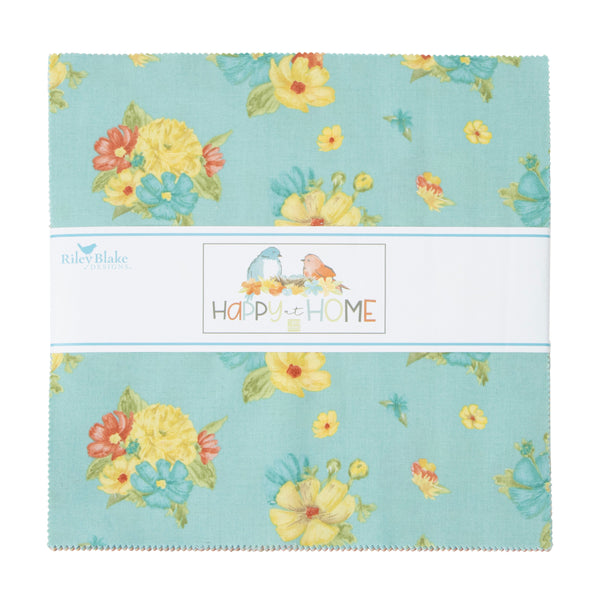 SALE Happy at Home Layer Cake 10" Stacker Bundle - Riley Blake - 42 piece Precut Pre cut - Quilting Cotton Fabric