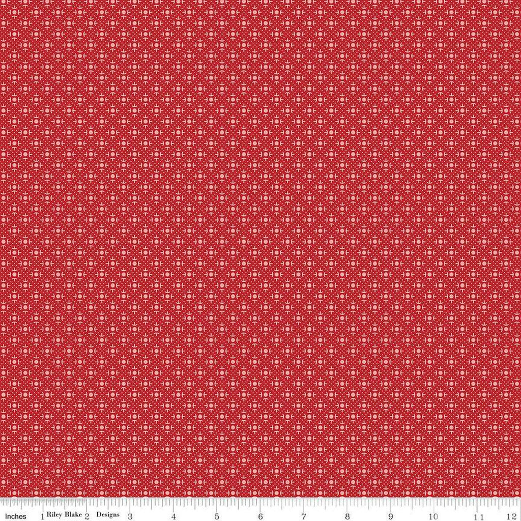SALE Bee Dots Sestina C14173 Schoolhouse - by Riley Blake Designs - Geometric Lattice - Lori Holt - Quilting Cotton Fabric