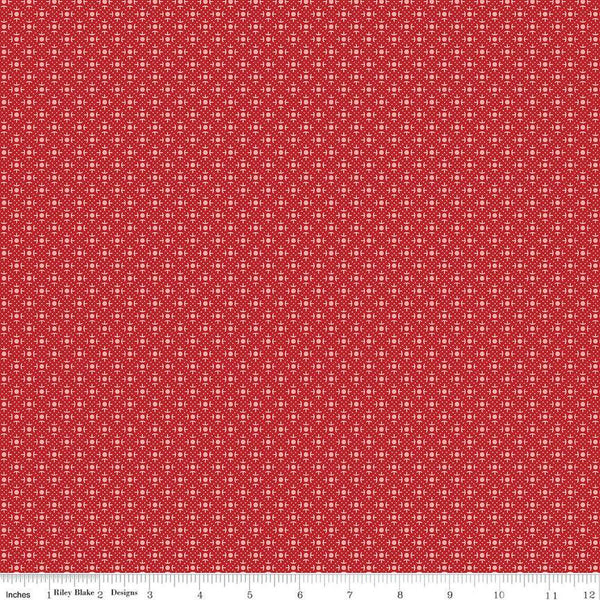 SALE Bee Dots Sestina C14173 Schoolhouse - by Riley Blake Designs - Geometric Lattice - Lori Holt - Quilting Cotton Fabric