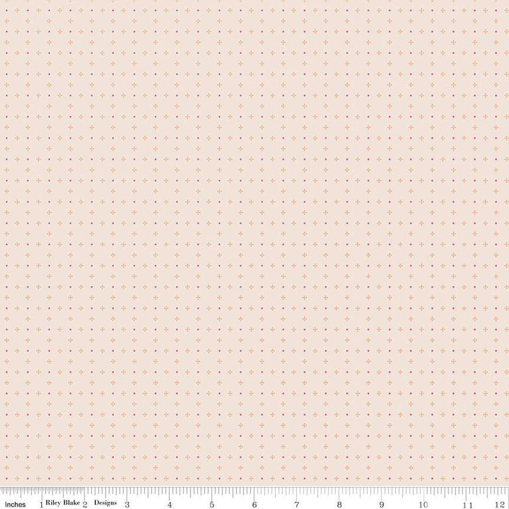 SALE Bee Dots Thelma C14182 Marigold by Riley Blake Designs - Geometric - Lori Holt - Quilting Cotton Fabric